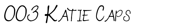 003 Katie Caps font preview